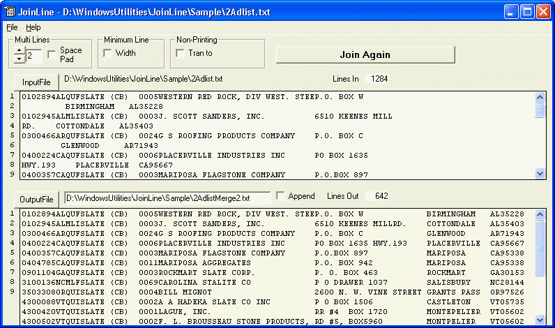 JoinLine Screenshot